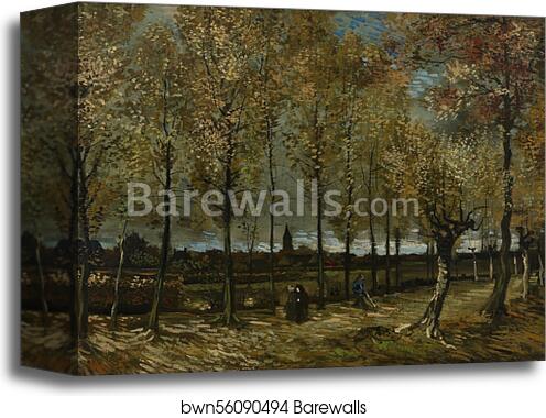 Lane with Poplars near Nuenen by Vincent Van Gogh, Canvas Print