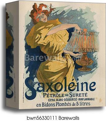 Saxoléine Pétrole de Sureté 1895 by Jules Chéret, Canvas Print