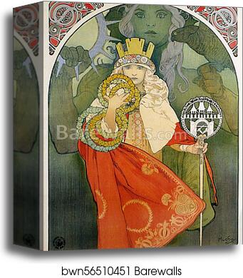 6th Sokol Festival by Alphonse Mucha, Canvas Print