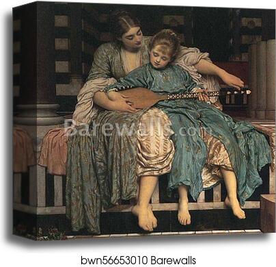 Music Lesson by Frederick Leighton, Canvas Print