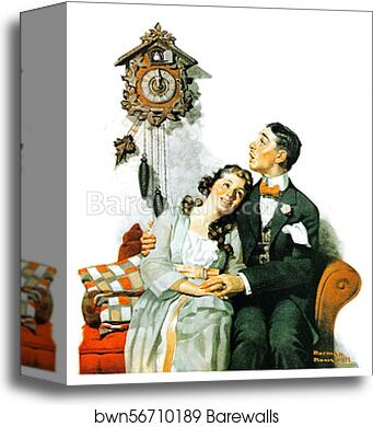 Courting at Midnight by Norman Rockwell, Canvas Print