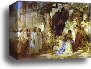 Christ and Sinner. The First Meeting of Christ and Mary Magdalene by Henryk Hector Siemiradzki, Canvas Print