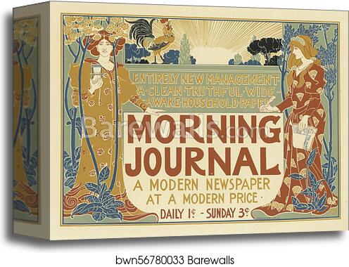 Morning Journal by Louis Rhead, Canvas Print