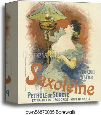 La "Saxoléine" by Jules Chéret, Canvas Print