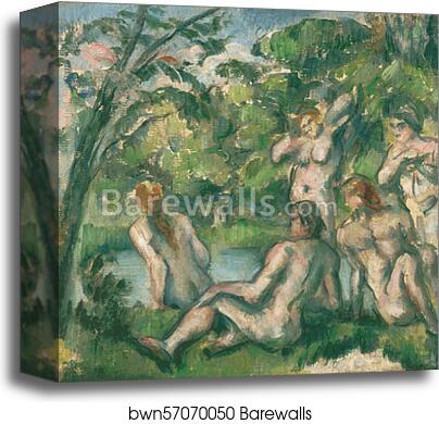 Bathers by Paul Cézanne, Canvas Print