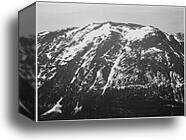 Full view of barren mountain side with snow, "In Rocky Mountain National Park," Colorado.  Photographs of National Parks and Monuments, compiled 1941 - 1942, documenting the period ca. 1933 - 1942 by Ansel Adams (1902-1984), Canvas Print