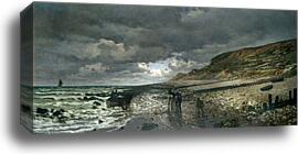 La Pointe de la Hève at Low Tide by Claude Monet, Canvas Print