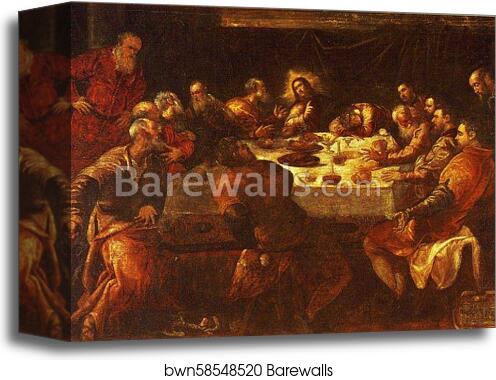 The Last Supper by Jacopo Robusti, Called Tintoretto, Canvas Print The Last Supper by Jacopo Robusti, Called Tintoretto, Canvas Print