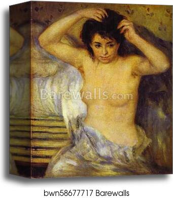 Bust of a Woman, also called Before the Bath or The Toilet by Pierre-Auguste Renoir, Canvas Print