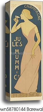 Champagne Jules Mumm by Maurice Réalier-Dumas, Canvas Print Champagne Jules Mumm by Maurice Réalier-Dumas, Canvas Print