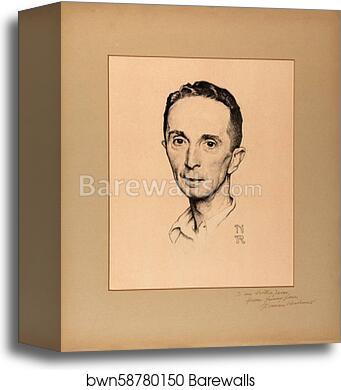 Self-portrait by Norman Rockwell, Canvas Print