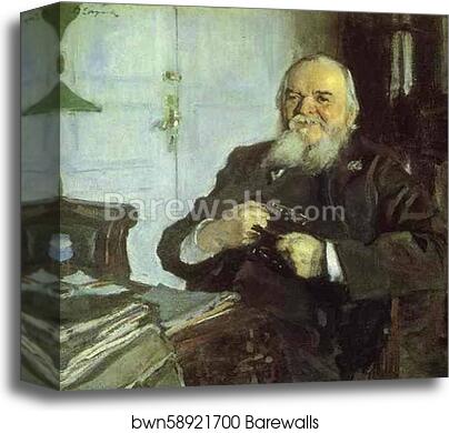 Portrait of Alexander Turchaninov by Valentin Serov, Canvas Print Portrait of Alexander Turchaninov by Valentin Serov, Canvas Print