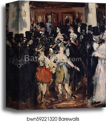Masked Ball at the Opera by Édouard Manet, Canvas Print