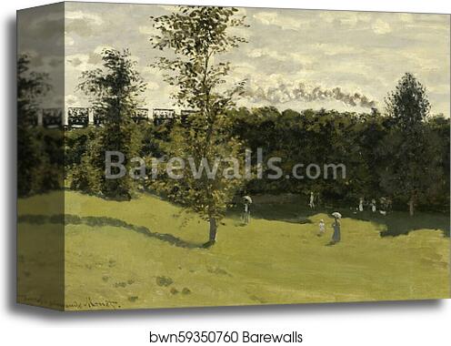 Train in the Countryside by Claude Monet, Canvas Print