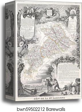 Dept. De La Haute Garonne by Victor Jules Levasseur, Canvas Print