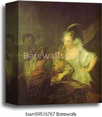 Fortune Teller by Antoine Pesne, Canvas Print