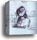 The Old Woman with a Mirror by Francisco De Goya Y Lucientes, Canvas Print