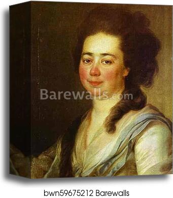 Portrait of E. A. Bakunina by Dmitry Levitzky, Canvas Print