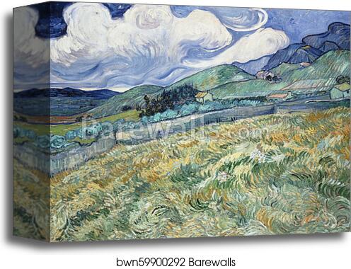 Landscape from Saint-Rémy by Vincent Van Gogh, Canvas Print
