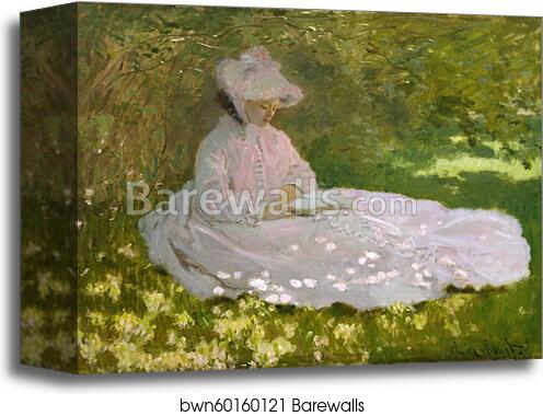Springtime by Claude Monet, Canvas Print