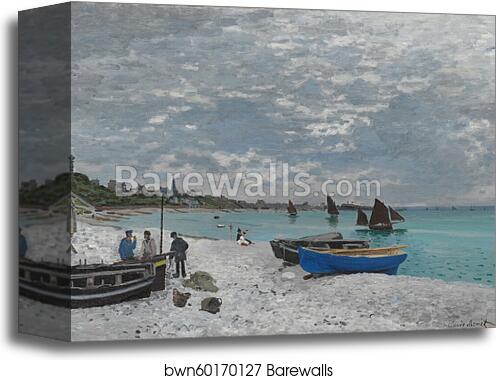 The Beach at Sainte-Adresse by Claude Monet, Canvas Print The Beach at Sainte-Adresse by Claude Monet, Canvas Print