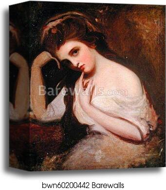 Sketch of Emma Hamilton by George Romney, Canvas Print