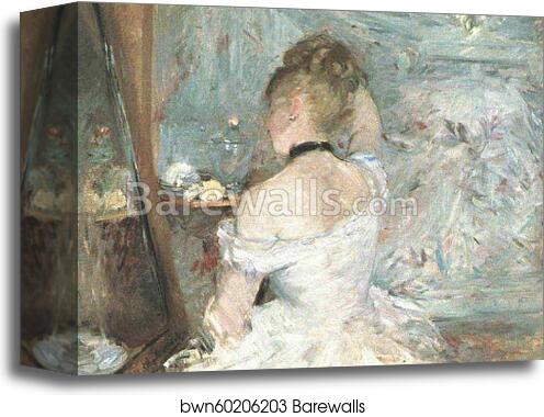 Young Woman at her Toilette, from the Back by Berthe Morisot, Canvas Print