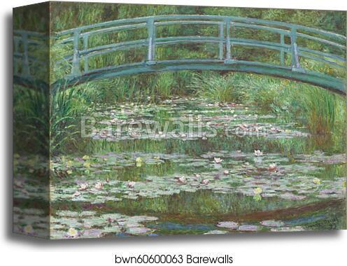 The Japanese Footbridge by Claude Monet, Canvas Print