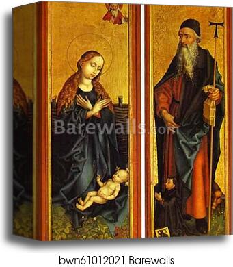 Nativity and St. Anthony by Martin Schongauer, Canvas Print