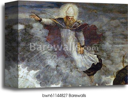 Saint Augustine Healing the Lame. Detail by Jacopo Robusti, Called Tintoretto, Canvas Print