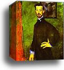 Portrait of Paul Alexandre Against a Green Background by Amedeo Modigliani, Canvas Print