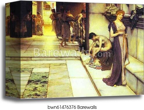 An Apodyterium by Sir Lawrence Alma-Tadema, Canvas Print