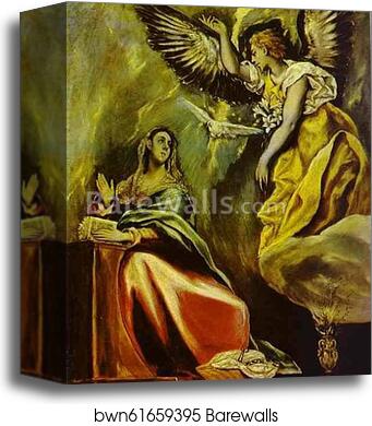 The Annunciation by El Greco, Canvas Print