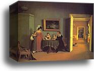 Self-Portrait with Family by Count Feodor Tolstoy, Canvas Print