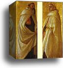 Two Carmelite Saints. Panels from the Pisa Altar by Masaccio, Canvas Print