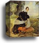 Portrait of Princess Ye. P. Saltykova by Karl Brulloff, Canvas Print