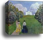 In the Light of the Setting Sun by Victor Borisov-Musatov, Canvas Print