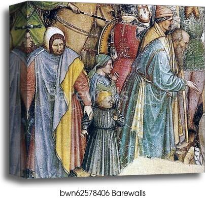 The Beheading of St. George. Detail by Altichiero Da Zevio, Canvas Print