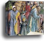 The Beheading of St. George. Detail by Altichiero Da Zevio, Canvas Print