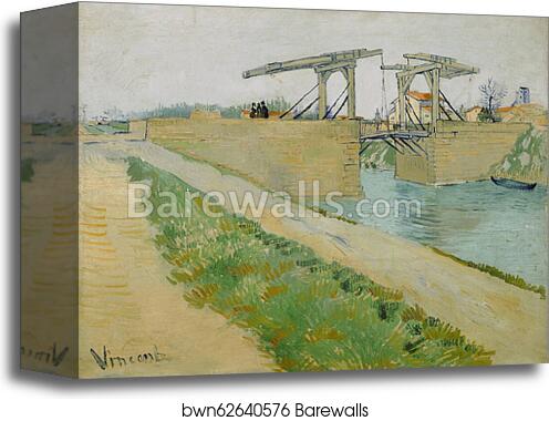 The Langlois bridge by Vincent Van Gogh, Canvas Print