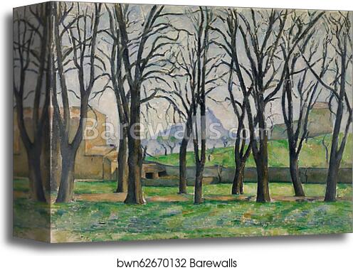Chestnut Trees at Jas de Bouffan by Paul Cézanne, Canvas Print