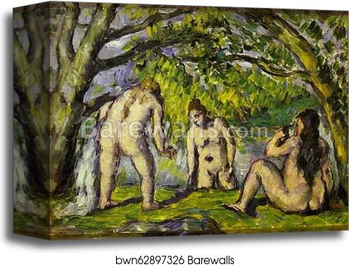 The Bathers by Paul Cézanne, Canvas Print