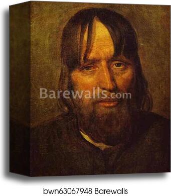 Head of an Old Peasant by Alexey Venetsianov, Canvas Print