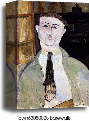 Paul Guillaume by Amedeo Modigliani, Canvas Print