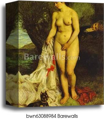 Bather (La Baigneuse au griffon) by Pierre-Auguste Renoir, Canvas Print