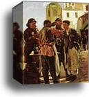 Kvass Vendor. A study for the painting "Flea market in Moscow" by Vladimir Makovsky, Canvas Print