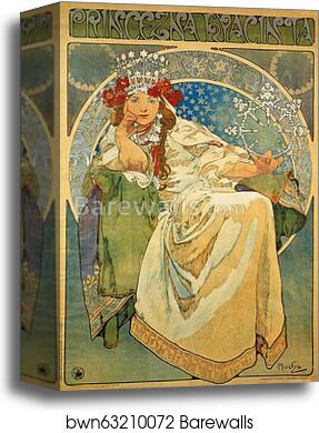 Princezna Hyacinta by Alphonse Mucha, Canvas Print
