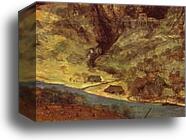 The Return of the Herd (November). Detail by Pieter Bruegel The Elder, Canvas Print