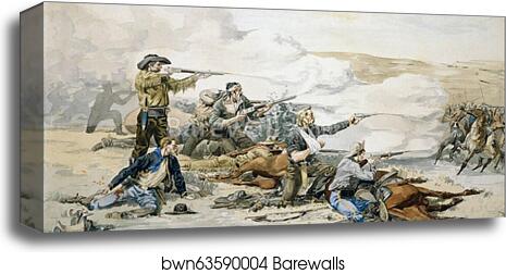 Battle of Beecher's Island by Frederic Remington, Canvas Print