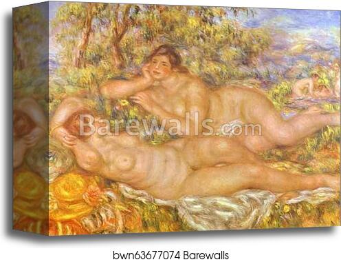The Great Bathers (The Nymphs) by Pierre-Auguste Renoir, Canvas Print